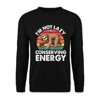 Sloths, Animal Lover, Sloth Lover, Lazy Sloth - Unisex Sweatshirt - black - Front - Alina (178cm) & Michal (187cm)