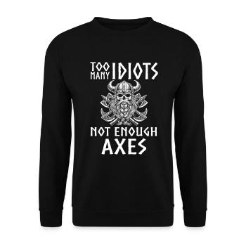 Viking Norse Gods Nordman Mythology - Unisex Sweatshirt - black - Front - Alina (178cm) & Michal (187cm)