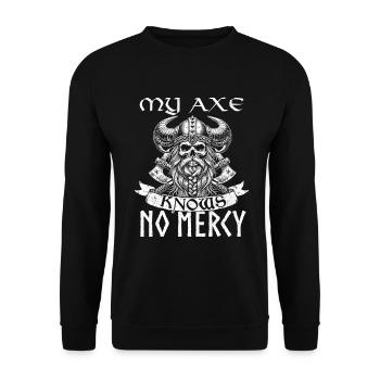 Viking Norse Gods Nordman Mythology - Unisex Sweatshirt - black - Front - Alina (178cm) & Michal (187cm)