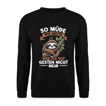 Sloth Lazy Sloth Lover Sloths - Unisex Sweatshirt - black - Front - Alina (178cm) & Michal (187cm)
