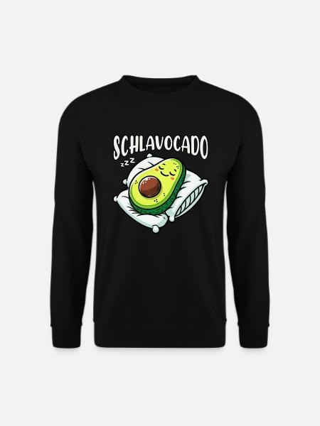 Schlavocado Avocado Slaapliefhebber Kawaii Avocado - Uniseks sweater - zwart
