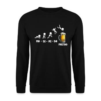 Friday Weekend Beer Lovers Sarcastic - Unisex Sweatshirt - black - Front - Alina (178cm) & Michal (187cm)