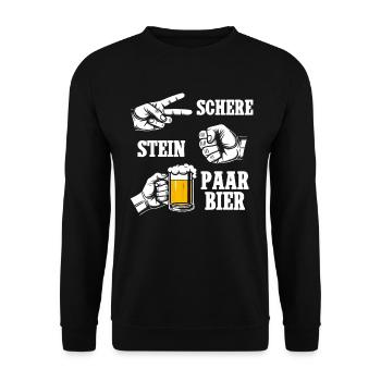 Scissors Stone Beer Couple Beer Lovers Beer Drinkers - Unisex Sweatshirt - black - Front - Alina (178cm) & Michal (187cm)