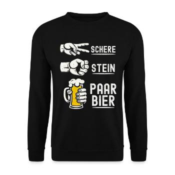 Scissors Stone Beer Couple Beer Lovers Beer Drinkers - Unisex Sweatshirt - black - Front - Alina (178cm) & Michal (187cm)
