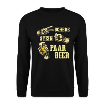 Scissors Stone Beer Couple Beer Lovers Beer Drinkers - Unisex Sweatshirt - black - Front - Alina (178cm) & Michal (187cm)