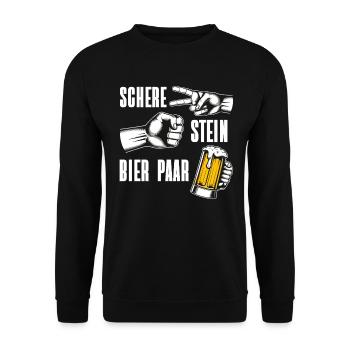 Scissors Stone Beer Couple Beer Lovers Beer Drinkers - Unisex Sweatshirt - black - Front - Alina (178cm) & Michal (187cm)
