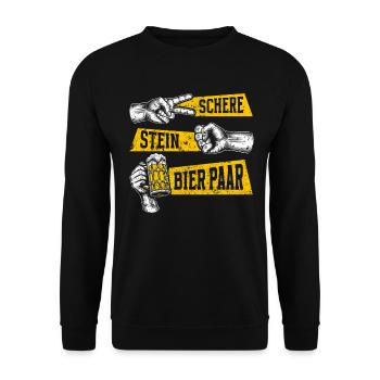 Scissors Stone Beer Couple Beer Lovers Beer Drinkers - Unisex Sweatshirt - black - Front - Alina (178cm) & Michal (187cm)