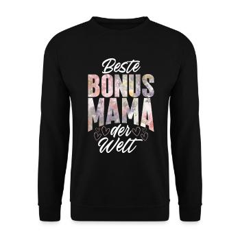 Bonus Maman Fête des Mères Maman Maternité Parent - Sweat-shirt Unisexe - noir - Devant - Alina (178cm) & Michal (187cm)