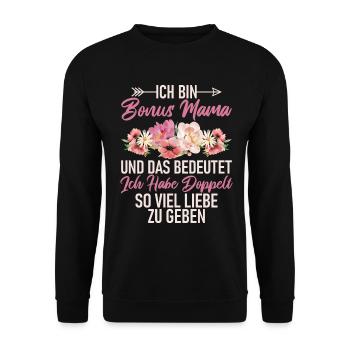 Bonus Mama Muttertag Mutterschaft Mama Elternteil - Unisex Pullover - Schwarz - Vorne - Alina (178cm) & Michal (187cm)