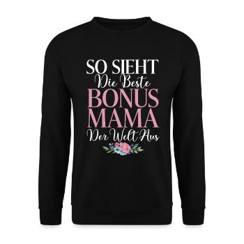 Bonus Maman Fête des Mères Maman Maternité Parent - Sweat-shirt Unisexe - noir - Devant - Alina (178cm) & Michal (187cm)