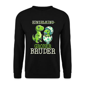 Big Brother Saurus Dinosaure Frère - Sweat-shirt Unisexe - noir - Devant - Alina (178cm) & Michal (187cm)