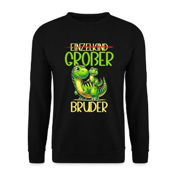 Big Brother Saurus Dinosaure Frère - Sweat-shirt Unisexe - noir - Devant - Alina (178cm) & Michal (187cm)
