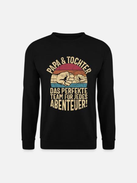 Papa Tochter Vatertag Vaterschaft Elternteil - Unisex Pullover - Schwarz