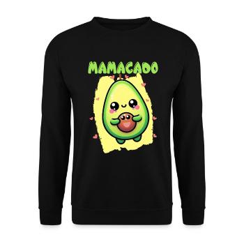 Mamacado Avocado Liebhaberin Muttertag - Unisex Pullover - Schwarz - Vorne - Alina (178cm) & Michal (187cm)