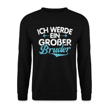 Big Brother Baby Lover Older Sibling - Unisex Sweatshirt - black - Front - Alina (178cm) & Michal (187cm)
