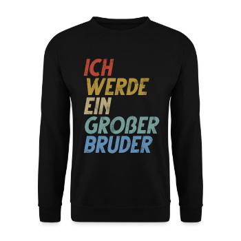 Big Brother Baby Lover Older Sibling - Unisex Sweatshirt - black - Front - Alina (178cm) & Michal (187cm)