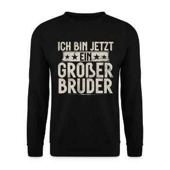 Big Brother Baby Lover Older Sibling - Unisex Sweatshirt - black - Front - Alina (178cm) & Michal (187cm)