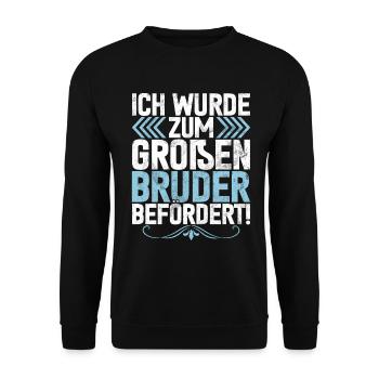 Big Brother Baby Lover Older Sibling - Unisex Sweatshirt - black - Front - Alina (178cm) & Michal (187cm)
