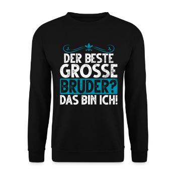 Big Brother Baby Lover Older Sibling - Unisex Sweatshirt - black - Front - Alina (178cm) & Michal (187cm)