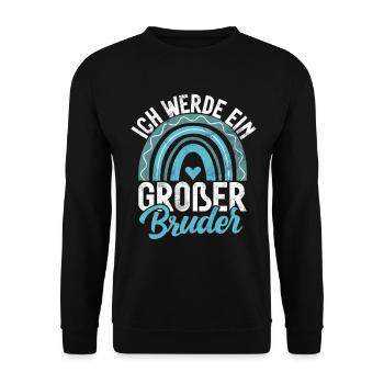 Big Brother Baby Lover Older Sibling - Unisex Sweatshirt - black - Front - Alina (178cm) & Michal (187cm)