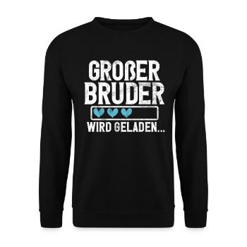 Big Brother Baby Lover Older Sibling - Unisex Sweatshirt - black - Front - Alina (178cm) & Michal (187cm)