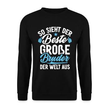 Big Brother Baby Lover Older Sibling - Unisex Sweatshirt - black - Front - Alina (178cm) & Michal (187cm)