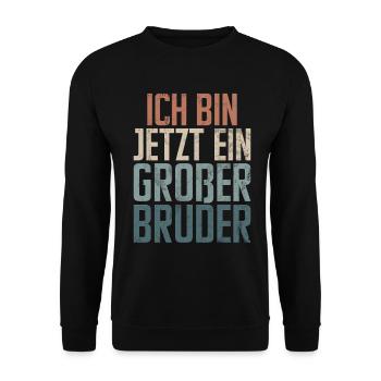 Big Brother Baby Lover Older Sibling - Unisex Sweatshirt - black - Front - Alina (178cm) & Michal (187cm)