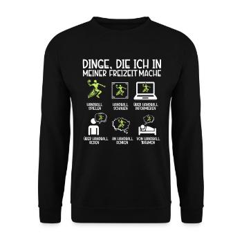 Amateurs de handball Joueurs de sport de handball - Sweat-shirt Unisexe - noir - Devant - Alina (178cm) & Michal (187cm)