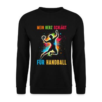 Amateurs de handball Joueurs de sport de handball - Sweat-shirt Unisexe - noir - Devant - Alina (178cm) & Michal (187cm)