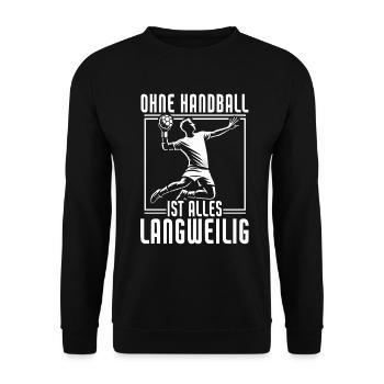 Amateurs de handball Joueurs de sport de handball - Sweat-shirt Unisexe - noir - Devant - Alina (178cm) & Michal (187cm)