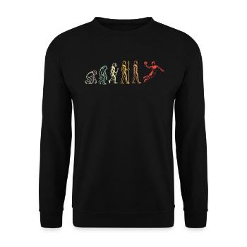 Handball Liebhaber Handball Sport Spieler - Unisex Pullover - Schwarz - Vorne - Alina (178cm) & Michal (187cm)