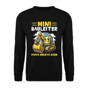 Children Construction Manager Project Manager Contractor - Unisex Sweatshirt - black - Front - Alina (178cm) & Michal (187cm)