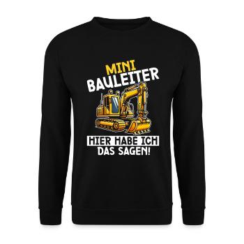 Children Construction Manager Project Manager Contractor - Unisex Sweatshirt - black - Front - Alina (178cm) & Michal (187cm)