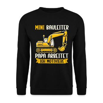 Children Construction Manager Project Manager Contractor - Unisex Sweatshirt - black - Front - Alina (178cm) & Michal (187cm)
