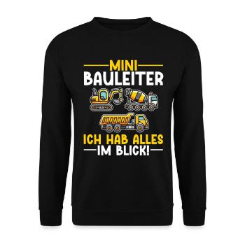 Children Construction Manager Project Manager Contractor - Unisex Sweatshirt - black - Front - Alina (178cm) & Michal (187cm)