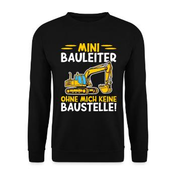 Children Construction Manager Project Manager Contractor - Unisex Sweatshirt - black - Front - Alina (178cm) & Michal (187cm)