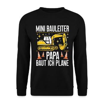 Children Construction Manager Project Manager Contractor - Unisex Sweatshirt - black - Front - Alina (178cm) & Michal (187cm)