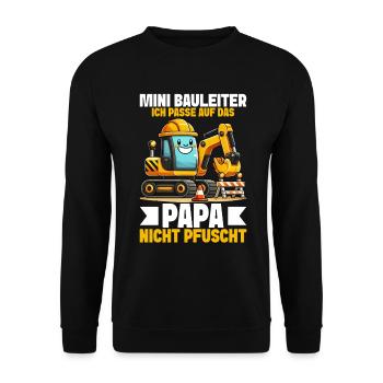 Children Construction Manager Project Manager Contractor - Unisex Sweatshirt - black - Front - Alina (178cm) & Michal (187cm)