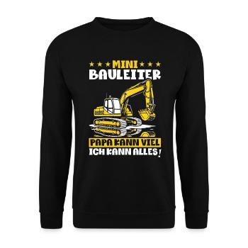 Children Construction Manager Project Manager Contractor - Unisex Sweatshirt - black - Front - Alina (178cm) & Michal (187cm)