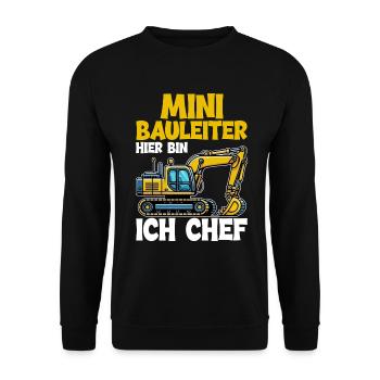 Children Construction Manager Project Manager Contractor - Unisex Sweatshirt - black - Front - Alina (178cm) & Michal (187cm)