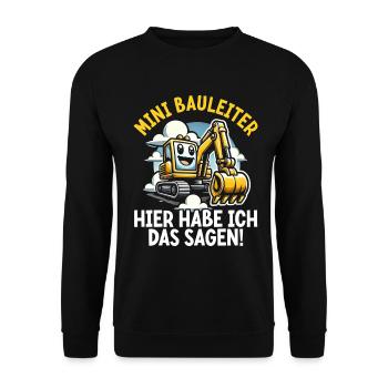 Children Construction Manager Project Manager Contractor - Unisex Sweatshirt - black - Front - Alina (178cm) & Michal (187cm)