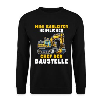 Children Construction Manager Project Manager Contractor - Unisex Sweatshirt - black - Front - Alina (178cm) & Michal (187cm)