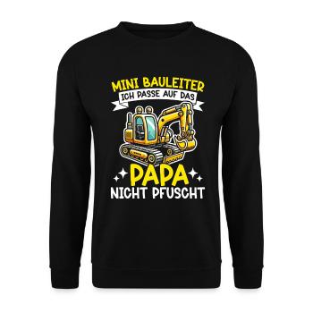Children Construction Manager Project Manager Contractor - Unisex Sweatshirt - black - Front - Alina (178cm) & Michal (187cm)