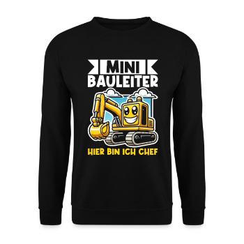 Children Construction Manager Project Manager Contractor - Unisex Sweatshirt - black - Front - Alina (178cm) & Michal (187cm)
