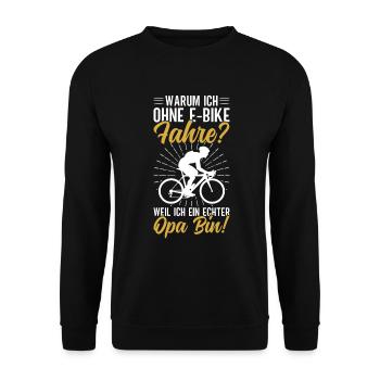 Grand-père Bike Lover Grand-père Bike Pops - Sweat-shirt Unisexe - noir - Devant - Alina (178cm) & Michal (187cm)