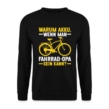 Grand-père Bike Lover Grand-père Bike Pops - Sweat-shirt Unisexe - noir - Devant - Alina (178cm) & Michal (187cm)