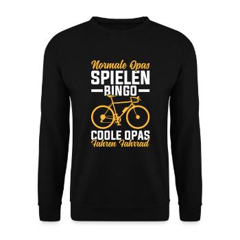 Grand-père Bike Lover Grand-père Bike Pops - Sweat-shirt Unisexe - noir - Devant - Alina (178cm) & Michal (187cm)