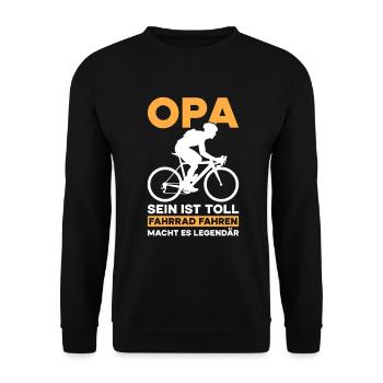 Grand-père Bike Lover Grand-père Bike Pops - Sweat-shirt Unisexe - noir - Devant - Alina (178cm) & Michal (187cm)