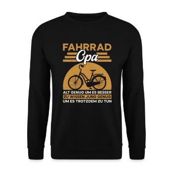 Grand-père Bike Lover Grand-père Bike Pops - Sweat-shirt Unisexe - noir - Devant - Alina (178cm) & Michal (187cm)