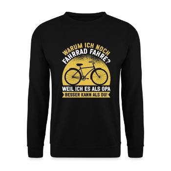 Grand-père Bike Lover Grand-père Bike Pops - Sweat-shirt Unisexe - noir - Devant - Alina (178cm) & Michal (187cm)
